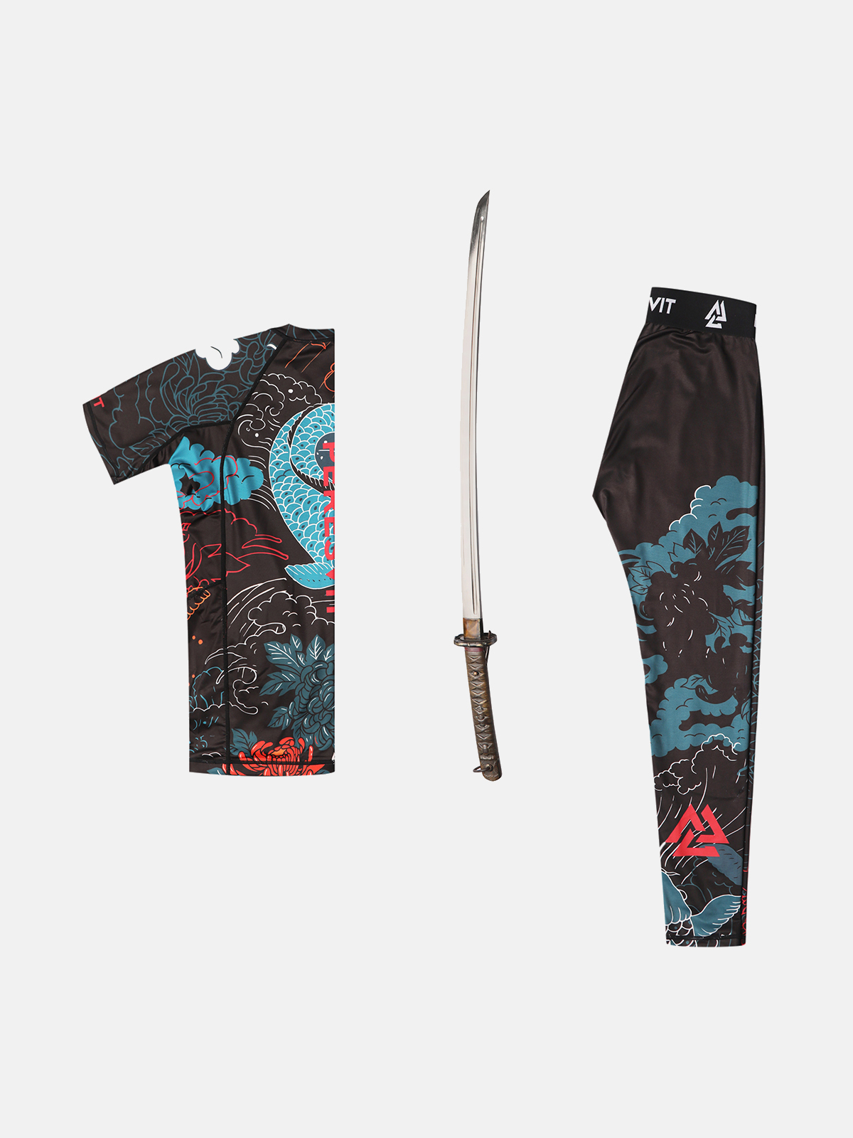 Peresvit Koi MMA Leggins Blue Orange Red, Photo № 4